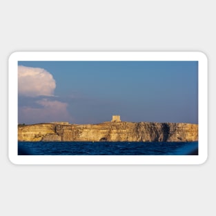 Comino Tower shot from the water Sticker